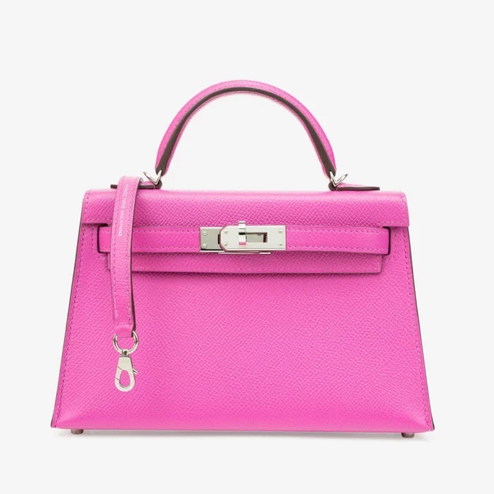 Premium Hermès Replica Mini Kelly Epsom Magnolia PHW - Direct Luxury Fashion
