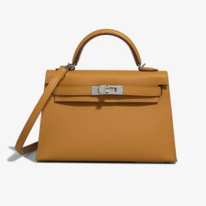 Premium Hermès Replica Mini Kelly Epsom Sesame PHW - Direct Luxury Fashion