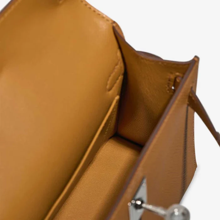 Premium Hermès Replica Mini Kelly Epsom Sesame PHW - Direct Luxury Fashion - Image 5
