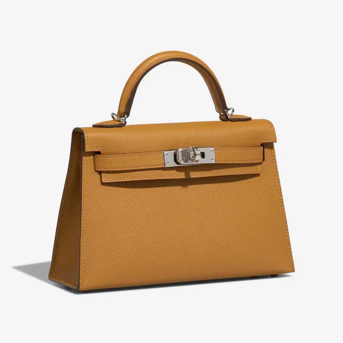 Premium Hermès Replica Mini Kelly Epsom Sesame PHW - Direct Luxury Fashion - Image 4