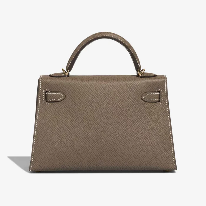 Premium Hermès Replica Mini Kelly Epsom Etoupe GHW - Direct Luxury Fashion - Image 2