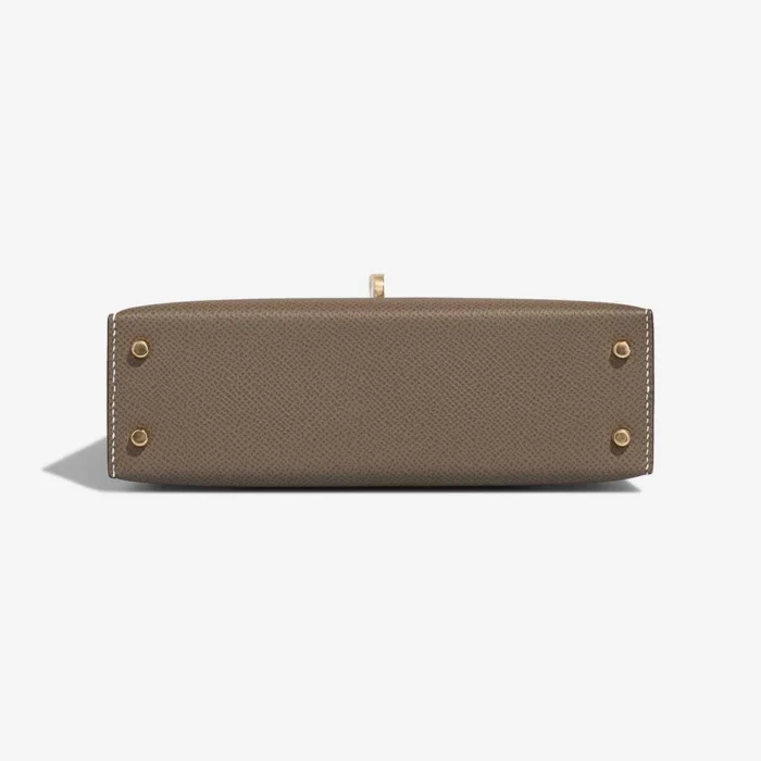 Premium Hermès Replica Mini Kelly Epsom Etoupe GHW - Direct Luxury Fashion - Image 3