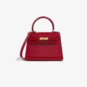 Premium Hermès Replica Mini Kelly Porosus Crocodile - DLF
