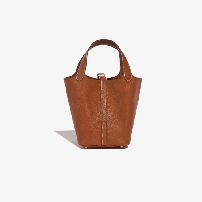 Premium Hermès Replica Picotin 18 Barenia Faubourg Fauve GHW - Direct Luxury Fashion - Image 2
