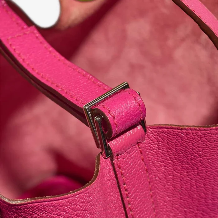 Premium Hermès Replica Picotin 18 Chevre Vert Anis/Rose Tyrien PHW - Direct Luxury Fashion - Image 6