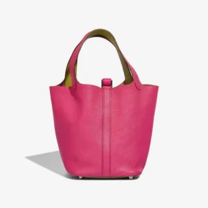 Premium Hermès Replica Picotin 18 Chevre Vert Anis/Rose Tyrien PHW - Direct Luxury Fashion