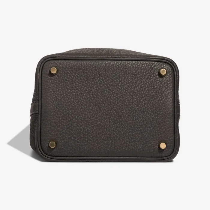 Premium Hermès Replica Picotin 18 Clemence Dark Bronze GHW - Direct Luxury Fashion - Image 4