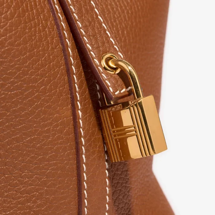 Premium Hermès Replica Picotin 18 Clemence Gold GHW - Direct Luxury Fashion - Image 7