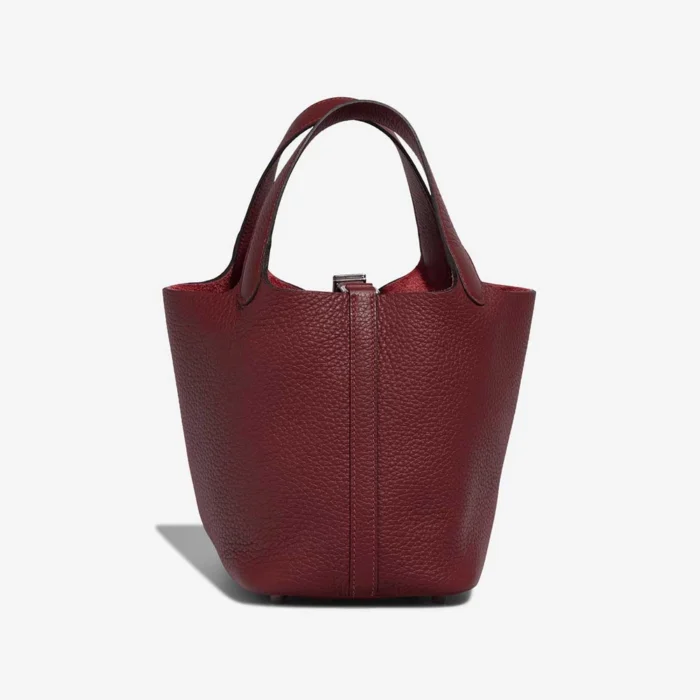 Premium Hermès Replica Picotin 18 Clemence Rouge H PHW - Direct Luxury Fashion - Image 2