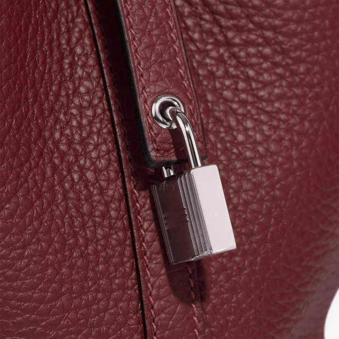 Premium Hermès Replica Picotin 18 Clemence Rouge H PHW - Direct Luxury Fashion - Image 6