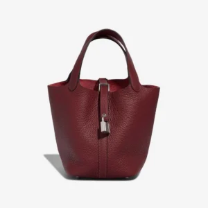 Premium Hermès Replica Picotin 18 Clemence Rouge H PHW - Direct Luxury Fashion
