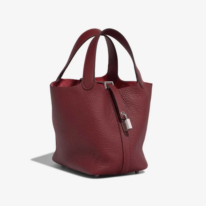 Premium Hermès Replica Picotin 18 Clemence Rouge H PHW - Direct Luxury Fashion - Image 5