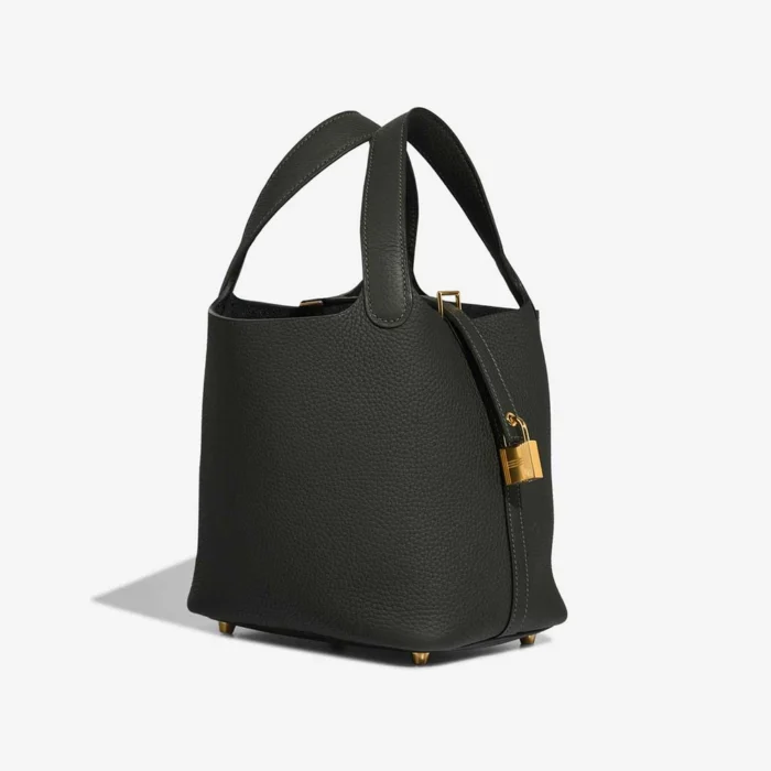 Premium Hermès Replica Picotin 18 Clemence Vert Fonce GHW - Direct Luxury Fashion - Image 5