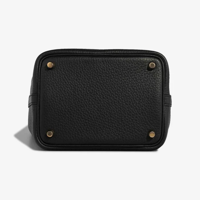 Premium Hermès Replica Picotin 18 Taurillon Clemence Black GHW - Direct Luxury Fashion - Image 4