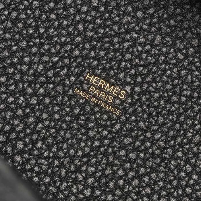 Premium Hermès Replica Picotin 18 Taurillon Clemence Black GHW - Direct Luxury Fashion - Image 2