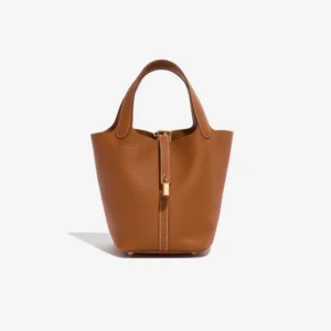 Premium Hermès Replica Picotin 18 Taurillon Clemence Gold GHW