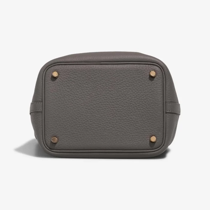 Premium Hermès Replica Picotin 18 Taurillon Clemence Gris Meyer GHW - Direct Luxury Fashion - Image 4