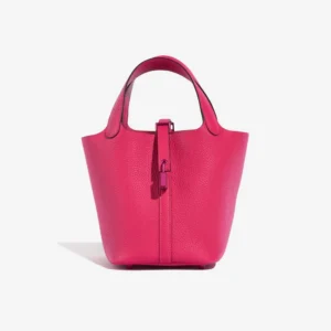 Premium Hermès Replica Picotin 18 Rose Mexico Clemence HW