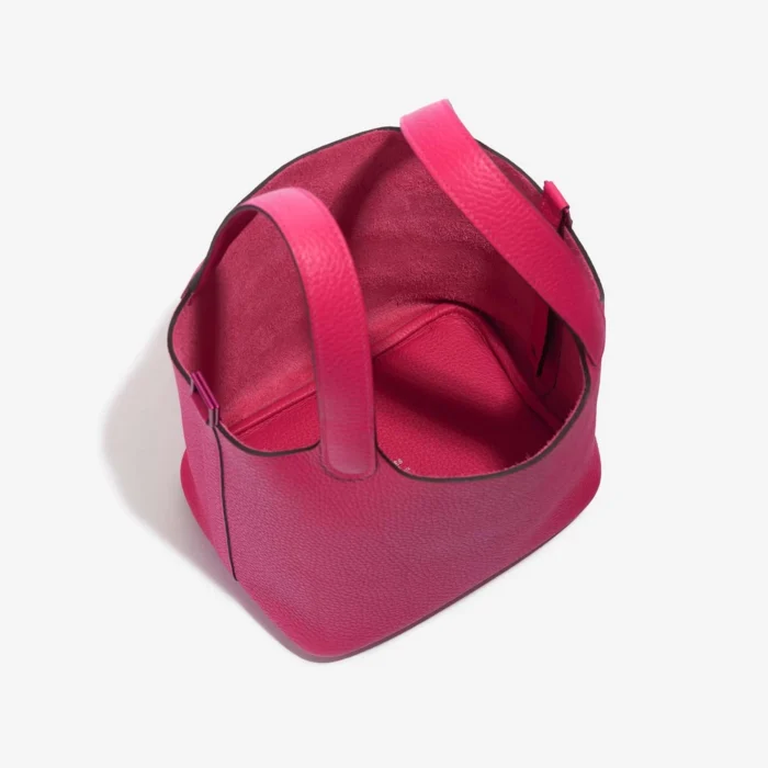 Premium Hermès Replica Picotin 18 Taurillon Clemence Rose Mexico Pink HW - Direct Luxury Fashion - Image 5