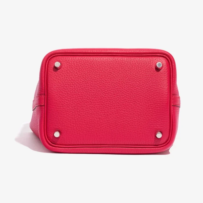 Premium Hermès Replica Picotin 18 Taurillon Clemence/Swift Framboise/Rouge Sellier PHW - Direct Luxury Fashion - Image 3