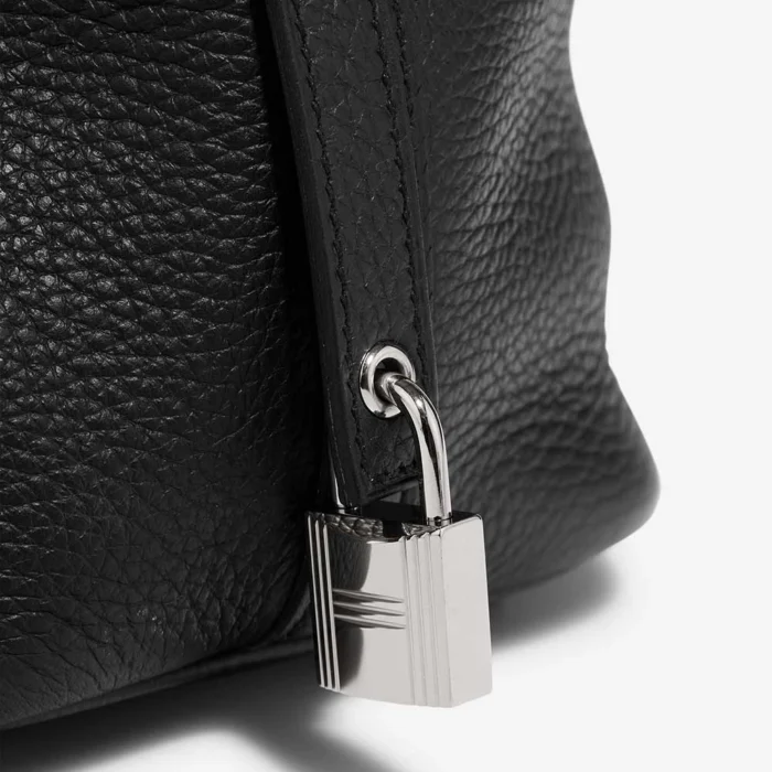 Premium Hermès Replica Picotin 18 Touch Taurillon Clemence/Ostrich Black PHW - Direct Luxury Fashion - Image 7