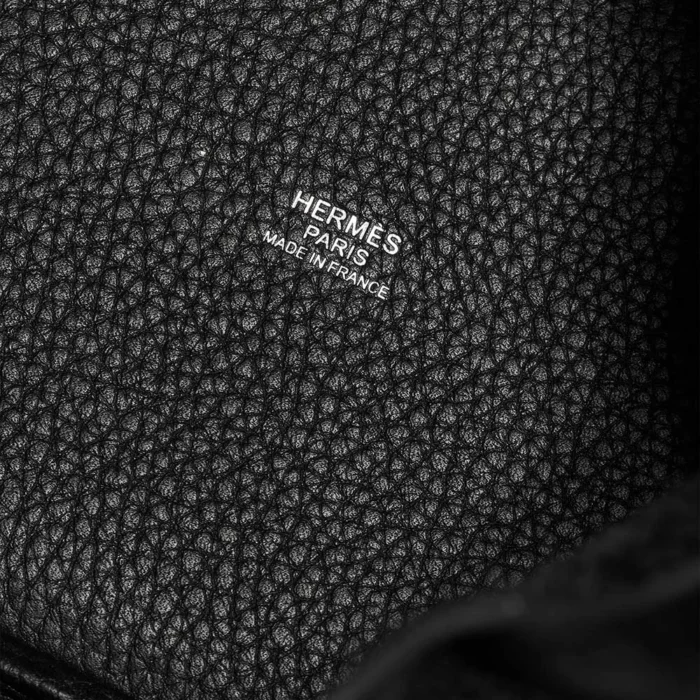 Premium Hermès Replica Picotin 18 Touch Taurillon Clemence/Ostrich Black PHW - Direct Luxury Fashion - Image 2