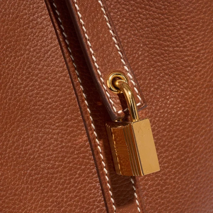 Premium Hermès Replica Picotin 22 Barenia Faubourg Fauve GHW - Direct Luxury Fashion - Image 6