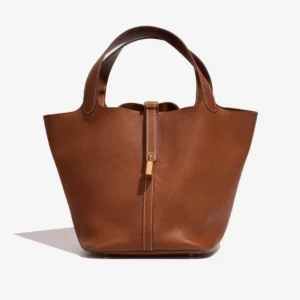 Premium Hermès Replica Picotin 22 Barenia Fauve GHW | DLF