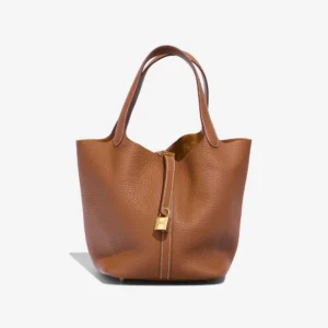 Premium Hermès Replica Picotin 22 Taurillon Clemence Gold GHW - Direct Luxury Fashion