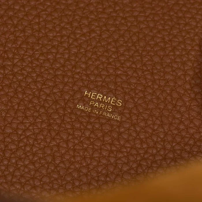 Premium Hermès Replica Picotin 22 Taurillon Clemence Gold GHW - Direct Luxury Fashion - Image 2