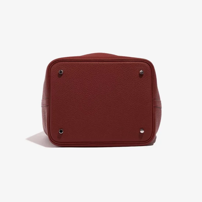 Premium Hermès Replica Picotin 22 Taurillon Clemence Rouge H PHW - Direct Luxury Fashion - Image 4