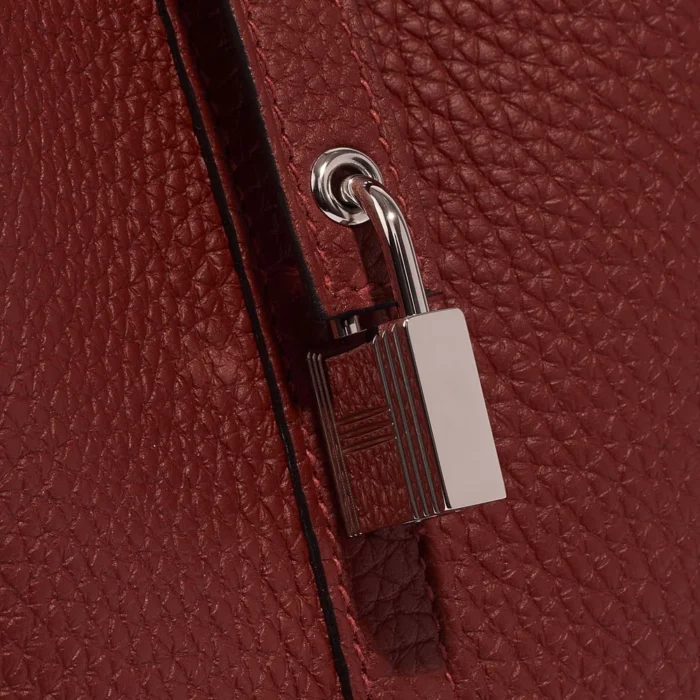 Premium Hermès Replica Picotin 22 Taurillon Clemence Rouge H PHW - Direct Luxury Fashion - Image 6