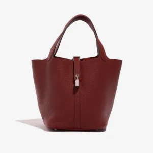Premium Hermès Replica Picotin 22 Taurillon Clemence Rouge H PHW