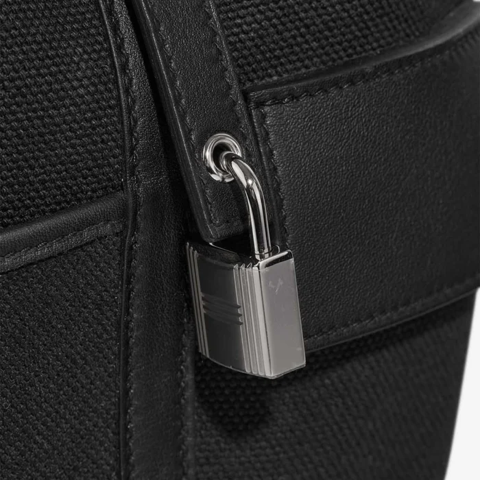 Premium Hermès Replica Picotin Cargo 18 Canvas/Swift Black PHW - Direct Luxury Fashion - Image 7