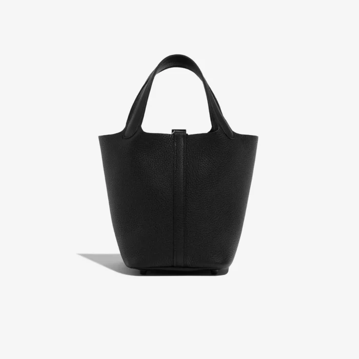 Premium Hermès Replica Picotin So Black 18 Taurillon Clemence Black SBHW - Direct Luxury Fashion - Image 3