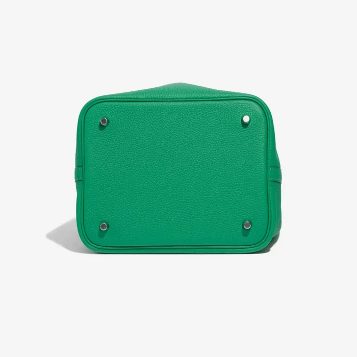 Premium Hermès Replica Picotin Touch 22 Clemence/Alligator Menthe/Vert Jade PHW - Direct Luxury Fashion - Image 3