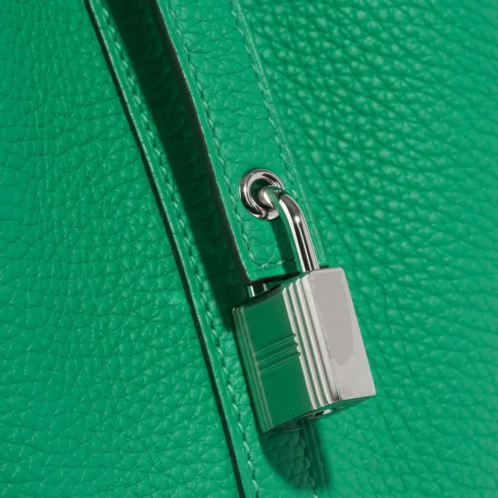 Premium Hermès Replica Picotin Touch 22 Clemence/Alligator Menthe/Vert Jade PHW - Direct Luxury Fashion - Image 7