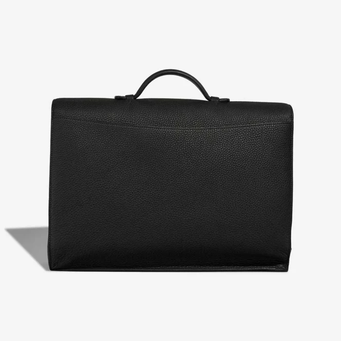 Premium Hermès Replica Sac a Depêches 2-38 Togo Black PHW - Direct Luxury Fashion - Image 3
